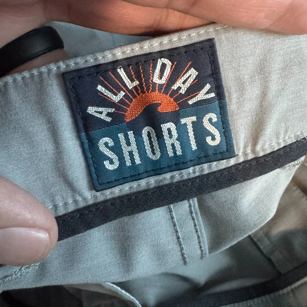 Faherty Shorts Mens 38 Gray All Day Lightweight Stretch Performance Drawstring